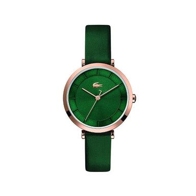 Lacoste Women's Geneva Stainless Steel Quartz Watch with Leather Strap, Green