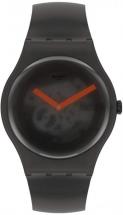Swatch New Gent Lacquered Quartz Silicone Strap, Black, 20 Casual Watch