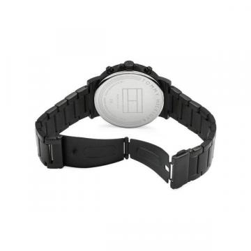 Tommy Hilfiger Men's Quartz Watch with Stainless Steel Strap, Black