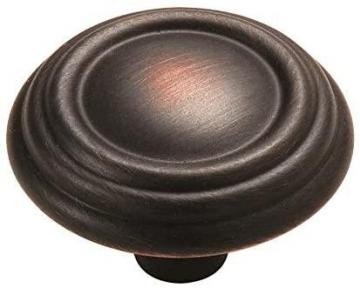 Amerock Cabinet Knob Oil Rubbed Bronze, 1-1/4 inch (32 mm) Diameter, Sterling Traditions