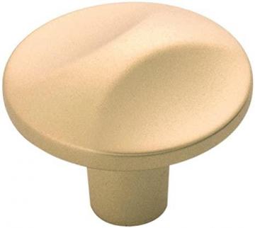 Hickory Hardware H076128-FUB Crest Collection Knob, 1-1/4 Inch Diameter, Flat Ultra Brass