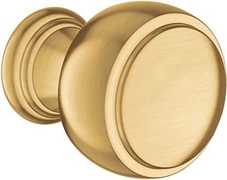 Moen YB8405BG Weymouth 1-1/6 in. Cabinet or Drawer Knob, 18-Inch, Brushed Gold