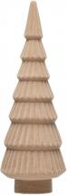Creative Co-Op 2-1/2" Round x 8" H Flocked Resin Tree, Tan Color Figures and Figurines