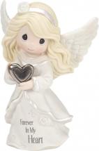 Precious Moments Forever In My Heart Angel Memorial Bisque Porcelain/Metal Figurine