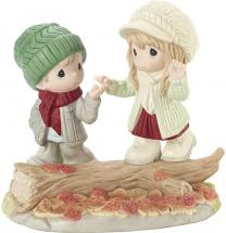 Precious Moments 201030 Walk with Me Through Life Bisque Porcelain Figurine, One Size, Multicolored
