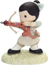 Precious Moments 202032 Disney Mulan Bow and Arrow You Keep Me On Target Bisque Porcelain/Resin