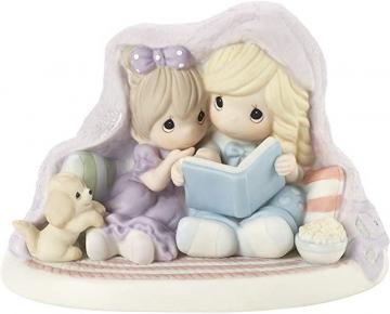 Precious Moments 201029 Nestled in Christmas Bliss Bisque Porcelain Figurine, One Size, Multicolored
