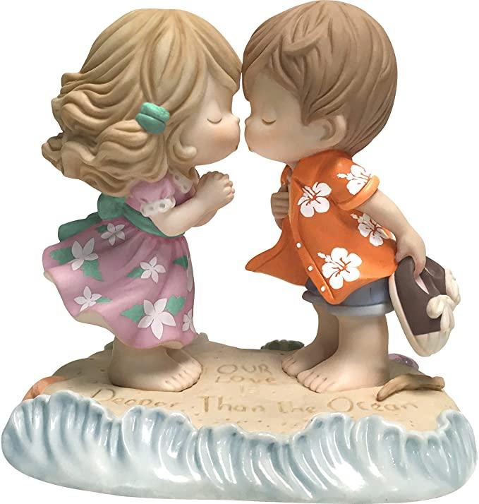 Precious Moments Love is Deeper Than The Ocean Bisque Porcelain 183001 Figurine, One Size, Multi