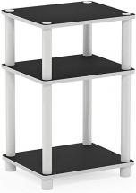 Furinno Just 3-Tier End Table, 1-Pack, White/White,11087WH(EX)/WH