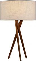 Adesso 3226-15 Brooklyn Table Lamp, 29.5 in, 100 W Incandescent/ 26W CFL, Walnut Wood