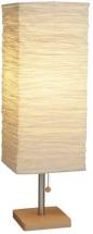 Adesso 8021-12 Dune Table Lamp, 25 in., 100 W Incandescent/ 26W CFL, Natural Rubber Wood/