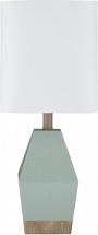 Artistic Weavers Neeson Minimalist Faux Wood Table Lamp, 17.37" H x 7" W x 7" D, Aqua