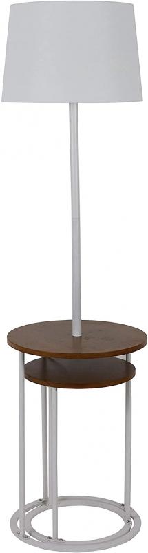 Decor Therapy MP2030 Lamp and Nesting End Table Combo, White