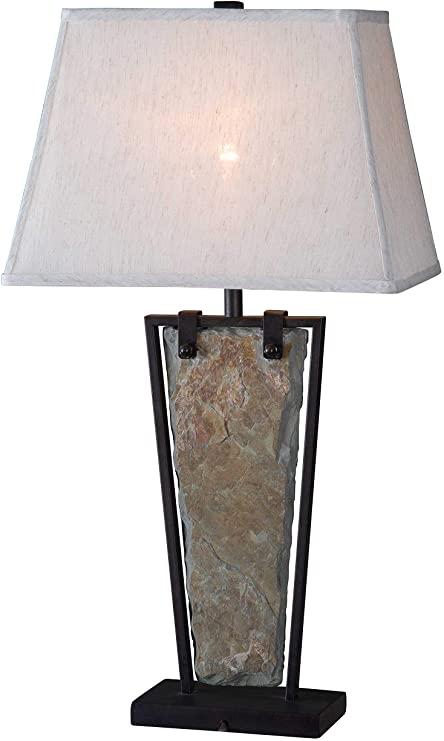 Kenroy Home 32227SL Free Fall Table Lamp, Medium, Natural Slate