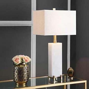 Safavieh Lighting Collection Sloane Alabaster White/ Brass Gold 30-inch Table Lamp