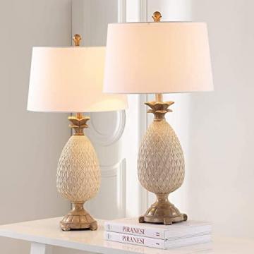 Safavieh Lighting Collection Briar Coastal Antique Cream/ Brown Pineapple 31-inch Table Lamp