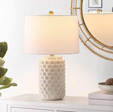 Safavieh Lighting Collection Weldon Modern Contemporary Ivory Ceramic 23-inch Table Lamp