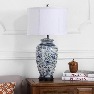 Safavieh Lighting Collection Paige Blue/ White Ginger Jar Chinoiserie 29-inch Table Lamp