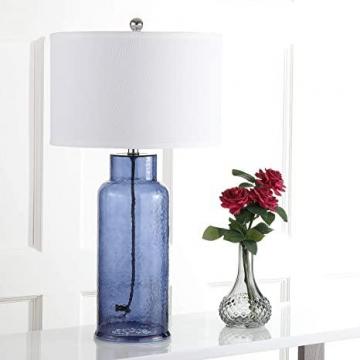 Safavieh Lighting Collection Glass Bottle Blue 30-inch Table Lamp