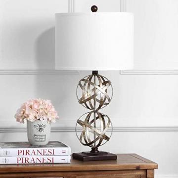 Safavieh Lighting Collection Haley Modern Farmhouse Rustic Double Sphere 28-inch Table Lamp