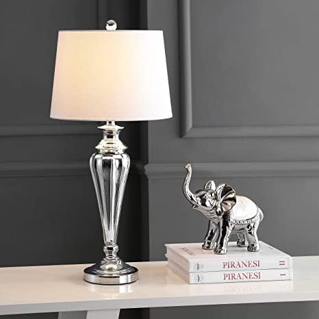 Safavieh Lighting Collection Trent Modern Contemporary Farmhouse Silver 30-inch Table Lamp