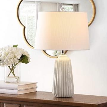 Safavieh Lighting Collection Sawyer Modern Ivory Ceramic 24-inch Table Lamp