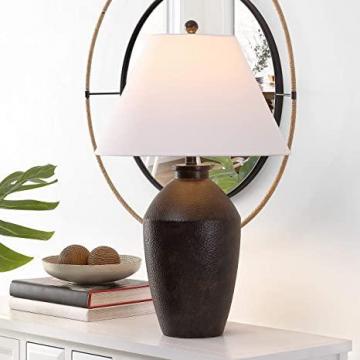 Safavieh Lighting Collection Rani Modern Rustic Farmhouse Brown 30-inch Table Lamp