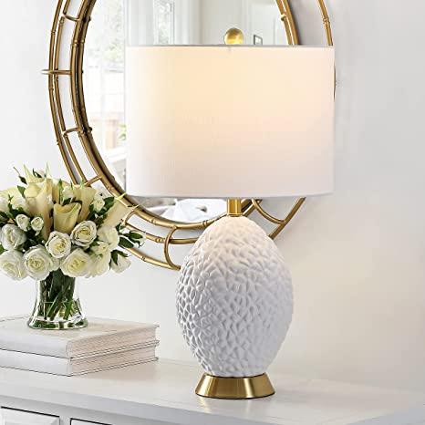 Safavieh Lighting Collection Kimli Modern White 25-inch Table Lamp