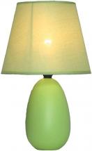 Simple Designs LT2009-GRN Mini Oval Egg Ceramic Table Lamp, Green