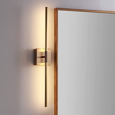 JONATHAN Y JYL7022B Makena 28" Dimmable Integrated LED Metal Wall Sconce