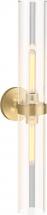 Kohler Purist Bathroom Vanity Light Fixture, Wall Sconce Lighting, 2 Light, Brushed Moderne Brass