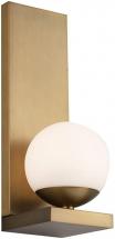 Wac Hollywood 14in LED Wall Sconce 3000K in Aged Brass