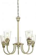 Westinghouse Lighting 6334100 Ashton Five-Light Indoor Chandelier, Antique Brass Finish