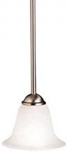 Kichler Dover 5.5" 1 Light Mini Pendant with Etched Seeded Glass in Brushed Nickel