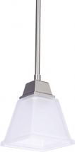 Progress Clifton Heights Collection 1-Light Etched Glass Craftsman Pendant Light Brushed Nickel
