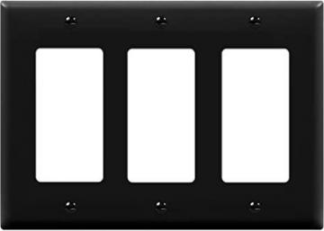 Enerlites Decorator Light Switch or Receptacle Outlet Wall Plate, 3-Gang 4.50" x 6.38"