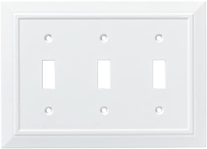 Franklin Brass W35249-PW-C Classic Architecture Triple Switch Wall Plate/Switch Plate/Cover