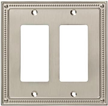 Franklin Brass W35065-SN-C Classic Beaded Double Decorator Wall Plate/Switch Plate/Cover