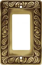 Franklin Brass 64047 Paisley Single Decorator Wall Plate Switch Plate Cover, Tumbled Antique Brass