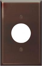 Leviton 80504 1-Gang Single 1.406-Inch Hole Device Receptacle Wallplate, Midway Size, Brown