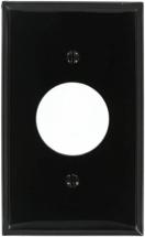 Leviton 80704-E 1-Gang Single 1.406-Inch Hole Device Receptacle Wallplate, Black