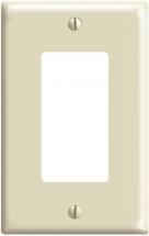 Leviton 80601-I 1-Gang Decora/GFCI Device Wallplate, Midway Size, Thermoset, Device Mount