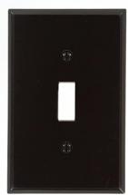 Leviton 80501 1-Gang Toggle Device Switch Wallplate, Midway Size, Brown