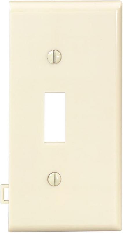 Leviton PSE1-I 1-Gang Toggle Device Switch Wallplate, Sectional, Thermoplastic Nylon, End Panel