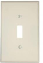 Leviton 80501-T 1-Gang Toggle Device Switch Wallplate, Midway Size, Thermoset, Device Mount