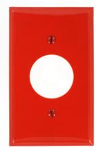 Leviton 80704-R 1-Gang Single 1.406-Inch Hole Device Receptacle Wallplate, Red