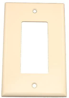 Leviton 80601-T 1-Gang Decora/GFCI Device Wallplate, Midway Size, Thermoset, Device Mount
