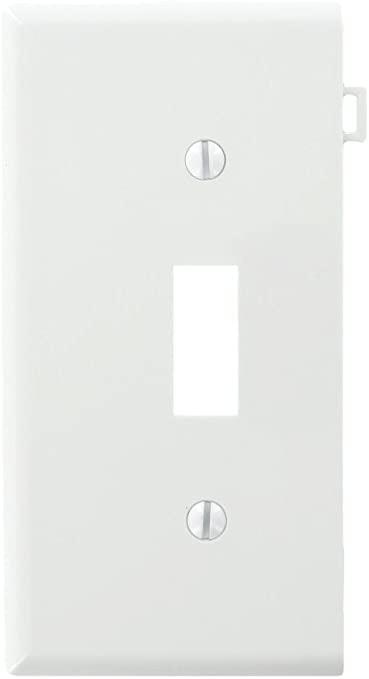 Leviton PSE1-W 905-0Pse1-00W Sectional Toggle Wall Plate, 1 Gang, White