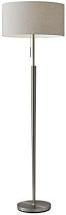 Adesso 3457-22 Hayworth 65" Floor Lamp, Satin Steel, Smart Outlet Compatible