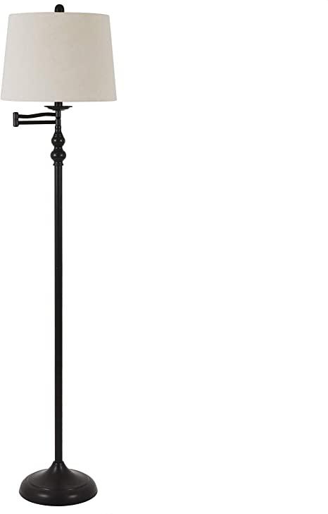 Decor Therapy Tara Metal Floor Lamp with Swing Arm, Bronze